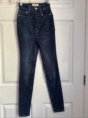 We the Free High-Rise Button Fly Skinny Jeans size 24 free people jeans